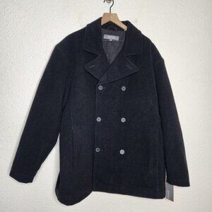 Kenneth Cole Reaction Wool Blend Pea Coat in Black Women's Plus Size 2X NWT